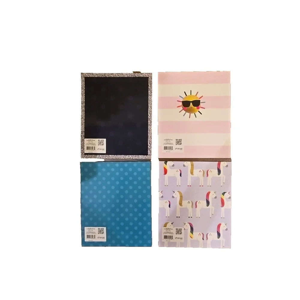 Set of 4 Decorative File Folders,‎ Girls with Goals, Unicorn, Sparkle